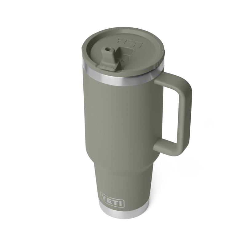 YETI Rambler 40 oz Pampa Green BPA Free Travel Straw Mug