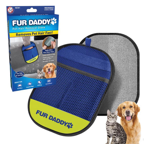 Fur Daddy Cat/Dog Grooming Gloves