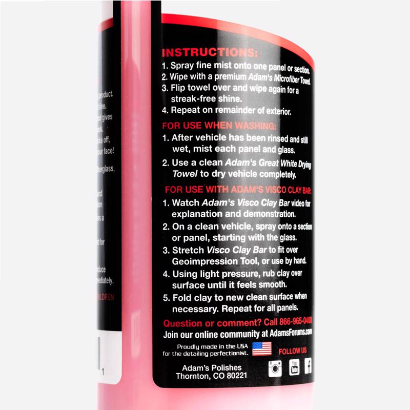 Adam's Glass/Metal/Plastic Exterior Detailer Spray Strawberry Scent 16 fl. oz.