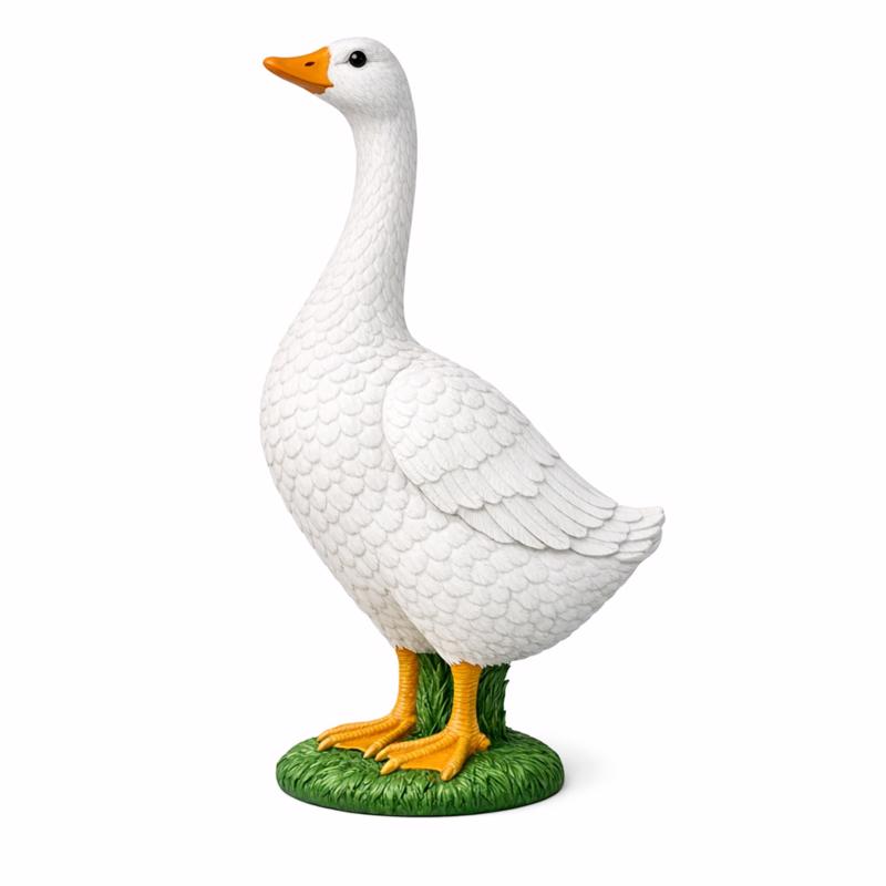 Living Accents Plastic White 20 in. Goose Statue