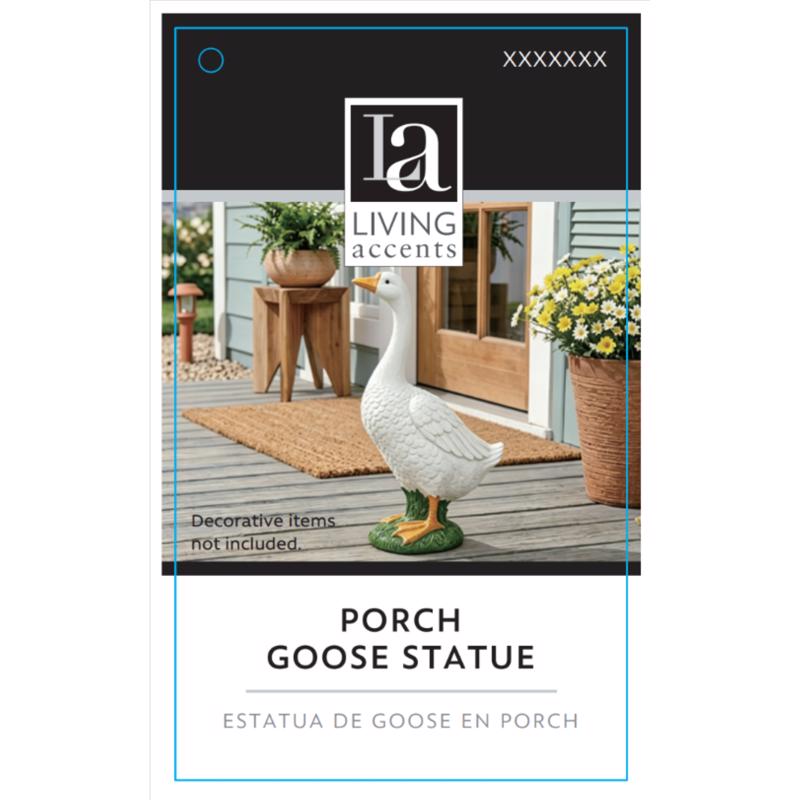 Living Accents Plastic White 20 in. Goose Statue