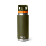 YETI Rambler 26 King Crab Orange/Olive BPA Free Bottle with Flip Chug Cap