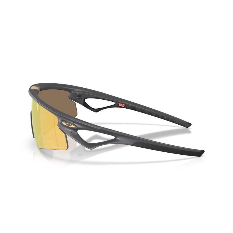 Oakley Sphaera Strike Sunglasses Unisex Matte Carbon Frame Prizm 24K Lens Polarized