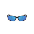 Costa Brine II Sunglasses Men's Matte Black Frame Blue Mirror Lens Polarized
