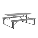 Cosco Plastic White 72 in. Rectangle Foldable Picnic Table