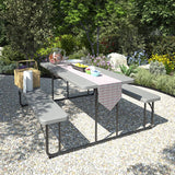 Cosco Plastic White 72 in. Rectangle Foldable Picnic Table