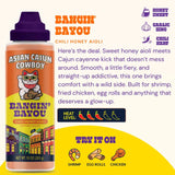 Aisan Cajun Cowboy Bangin Bayou Chili Honey Aioli Sauce 10 oz