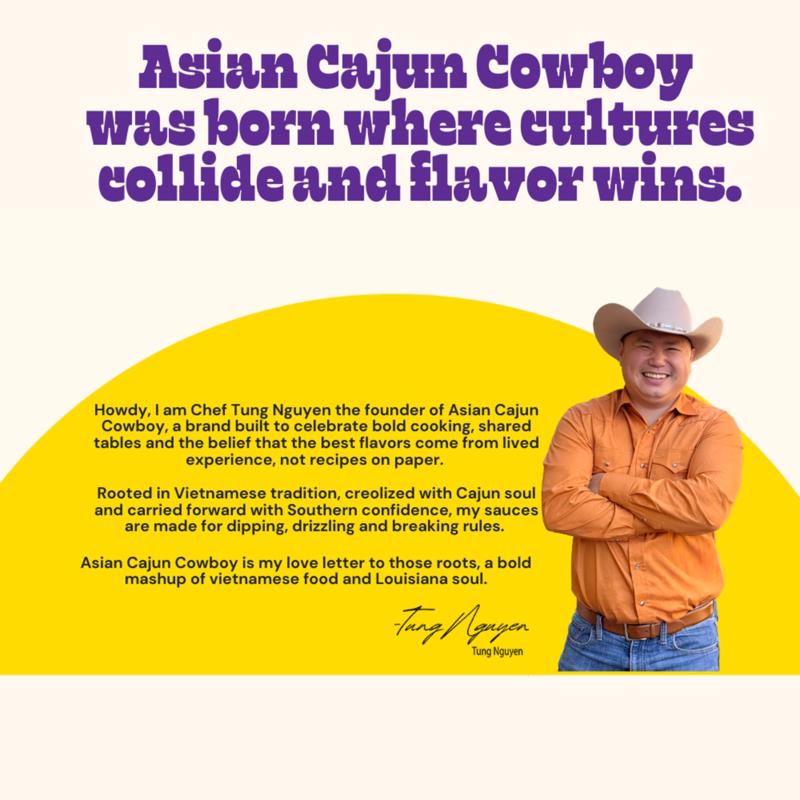 Asian Cajun Cowboy Creole Dim Sum Tangy Honey Citrus Sauce 10 oz