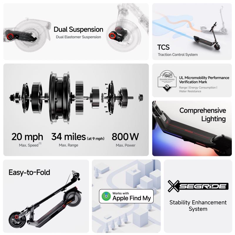 Segway E3 Series Unisex Electric Scooter