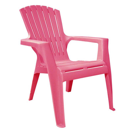 Adams Pink Resin Frame Adirondack Kids Chair