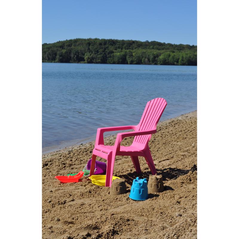 Adams Pink Resin Frame Adirondack Kids Chair