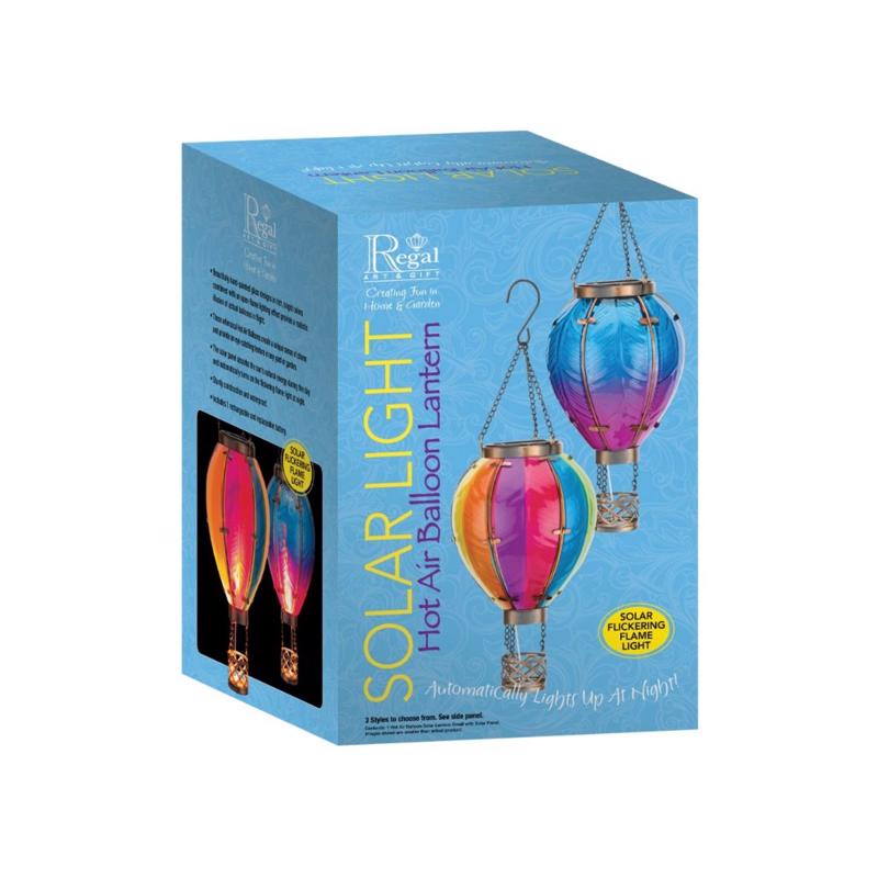 Regal Art & Gift Multicolored Glass/Metal 23.5 in. H X 7.5 in. L Solar Air Balloon