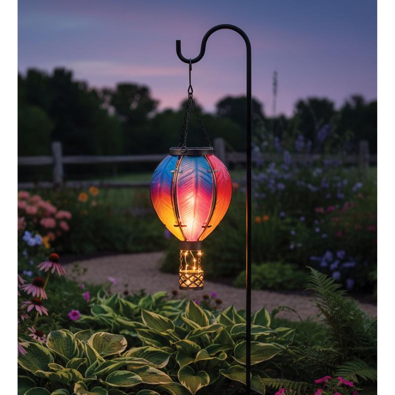 Regal Art & Gift Multicolored Glass/Metal 15 in. H X 5 in. L Solar Air Balloon