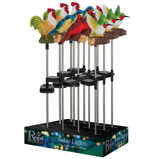 Regal Art & Gift Multicolored Acrylic/Metal 27.5 in. H X 7.5 in. L Solar Garden Stake