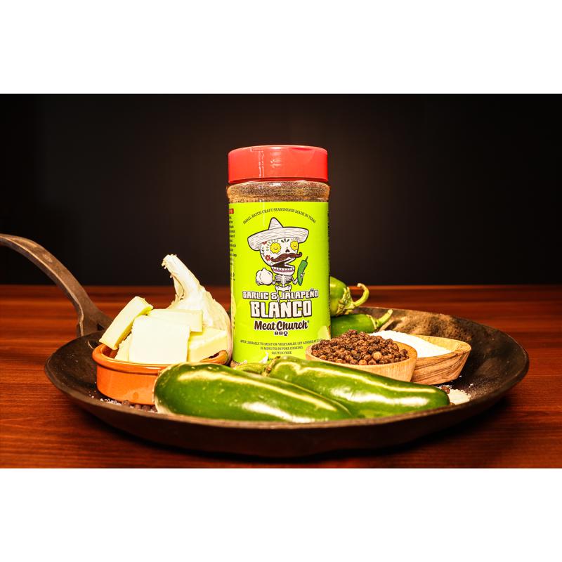 Meat Church Garlic and Jalapeno Bar-B-Q Rub/Seasoning 12 oz