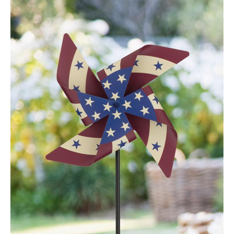 Regal Art & Gift Multicolored Metal 36.5 in. H X 9.5 in. L Garden Stake Spinner