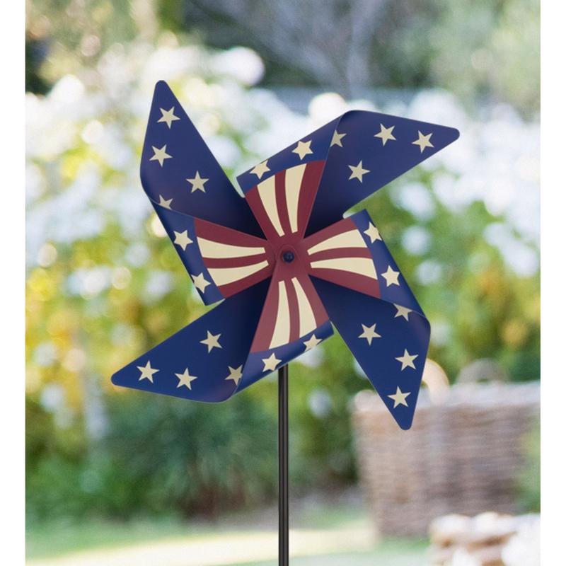 Regal Art & Gift Multicolored Metal 36.5 in. H X 9.5 in. L Garden Stake Spinner