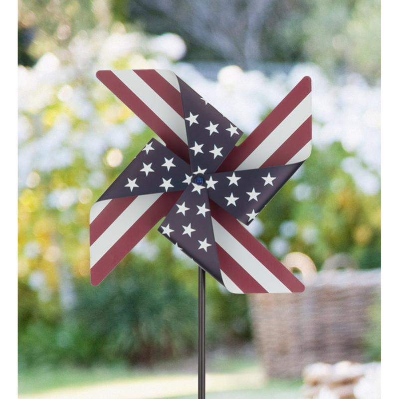 Regal Art & Gift Multicolored Metal 36.5 in. H X 9.5 in. L Garden Stake Spinner