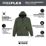 Milwaukee Tool Freeflex XXL Long Sleeve Men's Hooded Hoodie Green
