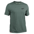 Milwaukee Freeflex M Short Sleeve Men's Round Neck Green Hybrid Work Tee Shirt