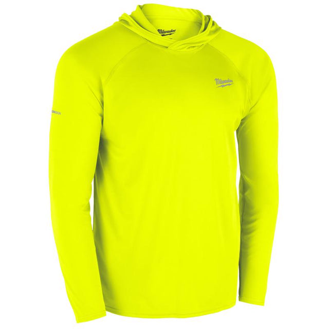 Milwaukee Workskin XXL Long Sleeve Unisex Crew Neck Yellow Hooded Sweatshirt