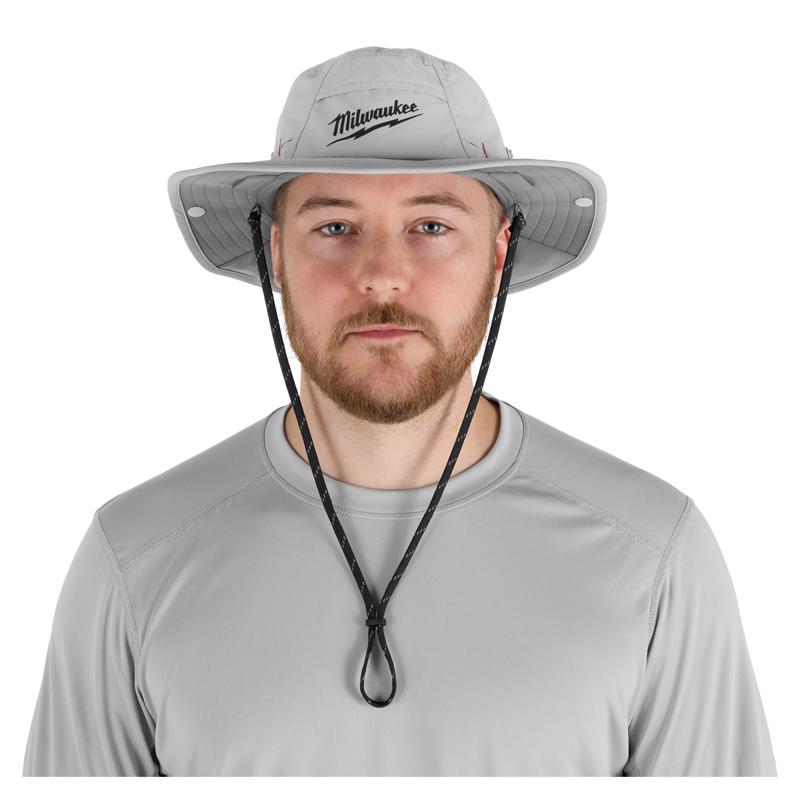 Milwaukee Tool Workskin Hat With Neck Shade Gray S/M