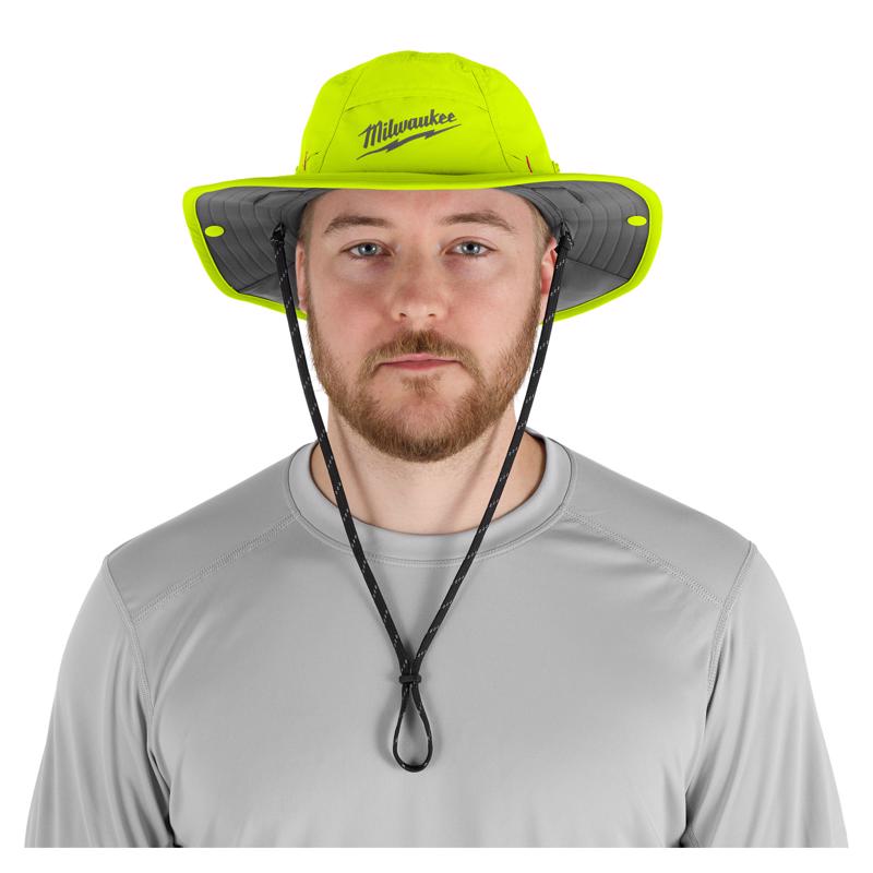 Milwaukee Tool Workskin Hat With Neck Shade Yellow L/XL