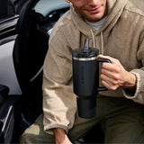 Stanley The Quencher 40 oz Black 2.0 BPA Free Double-wall Vacuum Insulated Straw Tumbler