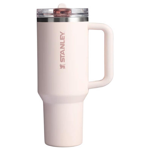 Stanley The Quencher 40 oz Rose Quartz BPA Free Double-wall Vacuum Insulated Straw Tumbler