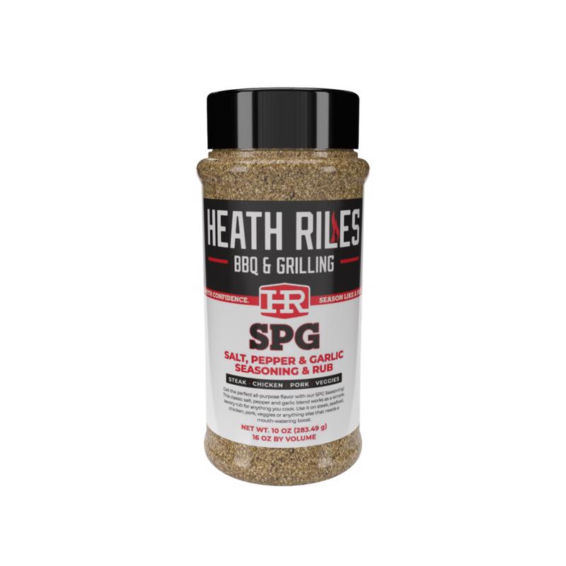 Heath Riles BBQ Salt Pepper Garlic Bar-B-Q Rub/Seasoning 16 oz