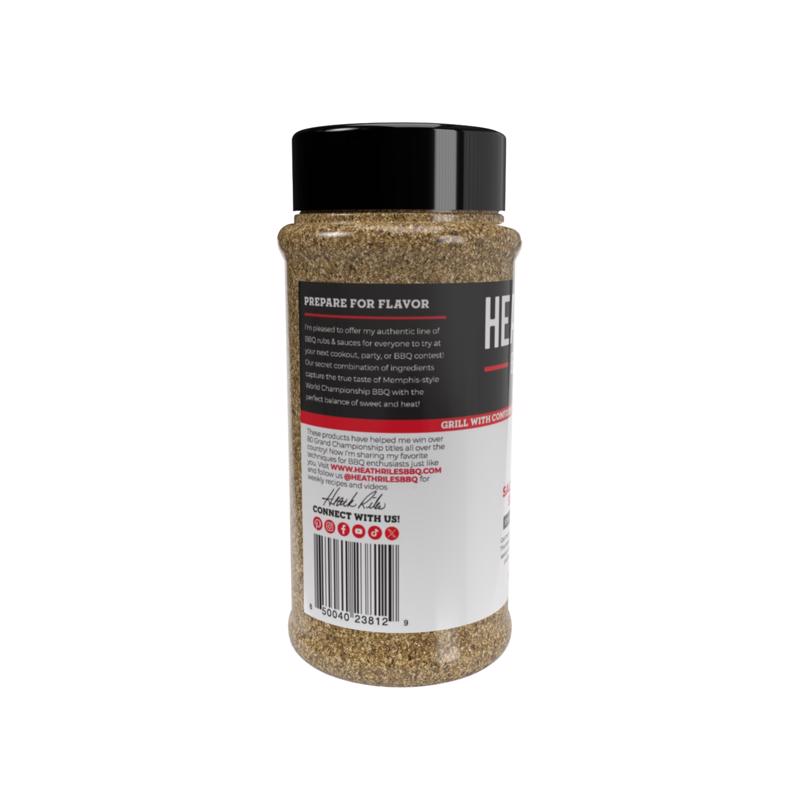 Heath Riles BBQ Salt Pepper Garlic Bar-B-Q Rub/Seasoning 16 oz