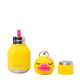 Asobu 6.75 oz Yellow BPA Free Insulated Kids Water Bottle w/Straw