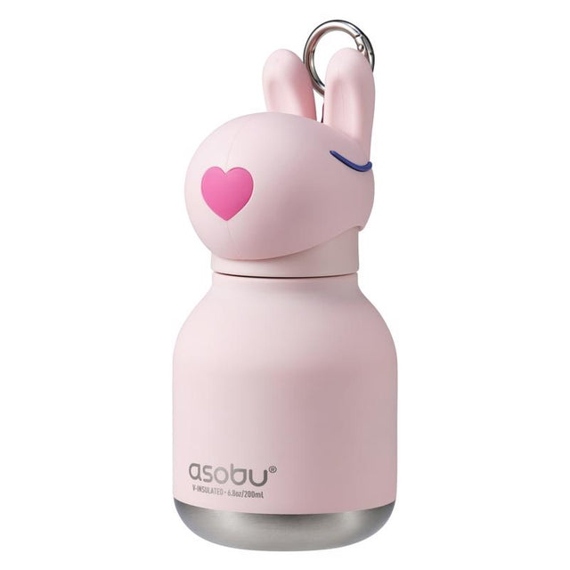 Asobu 6.75 oz Pink BPA Free Insulated Kids Water Bottle w/Straw
