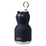 Asobu 6.75 oz Black BPA Free Insulated Kids Water Bottle w/Straw