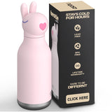 Asobu 16 oz Pink BPA Free Insulated Kids Water Bottle w/Straw