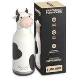 Asobu 16 oz White BPA Free Insulated Kids Water Bottle w/Straw