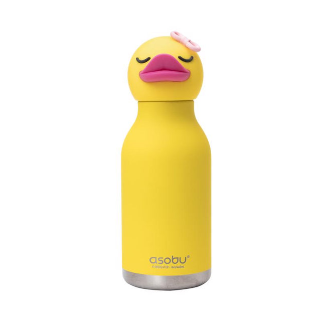 Asobu 16 oz Yellow BPA Free Insulated Kids Water Bottle w/Straw