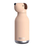 Asobu 16 oz Beige BPA Free Insulated Kids Water Bottle w/Straw