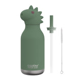 Asobu 16 oz Green BPA Free Insulated Kids Water Bottle w/Straw