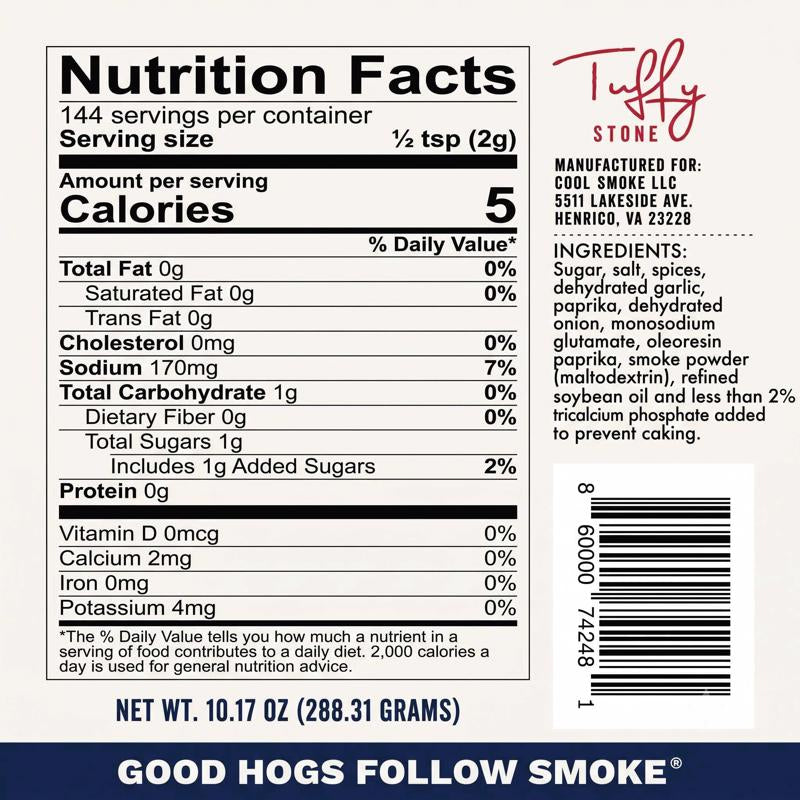 Tuffy Stone BBQ Provisions Classic Bar-B-Q Rub/Seasoning 16 oz