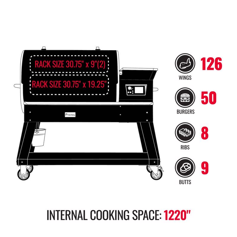 This bundle includes recteqs Backyard Beast 1200 and a custom-fit grill cover.