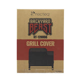 Backyard Beast 1200, a shelf, a grill cover, large bucket liners, large drip pan liners, & pellets.