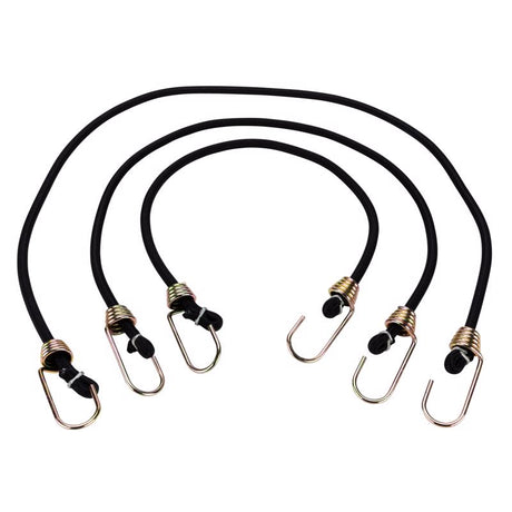 Keeper Black Bungee Cord Set 32 in. L X 0.315 in. 6 pk