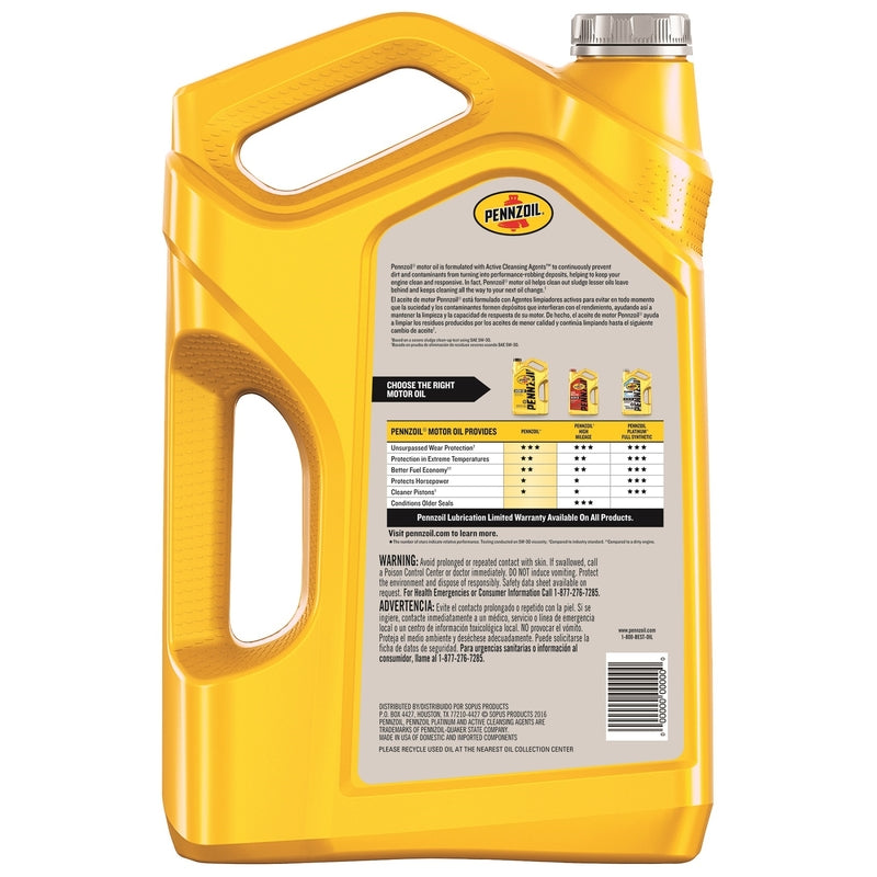Pennzoil 10W-30 4-Cycle Conventional Motor Oil 5 qt 1 pk
