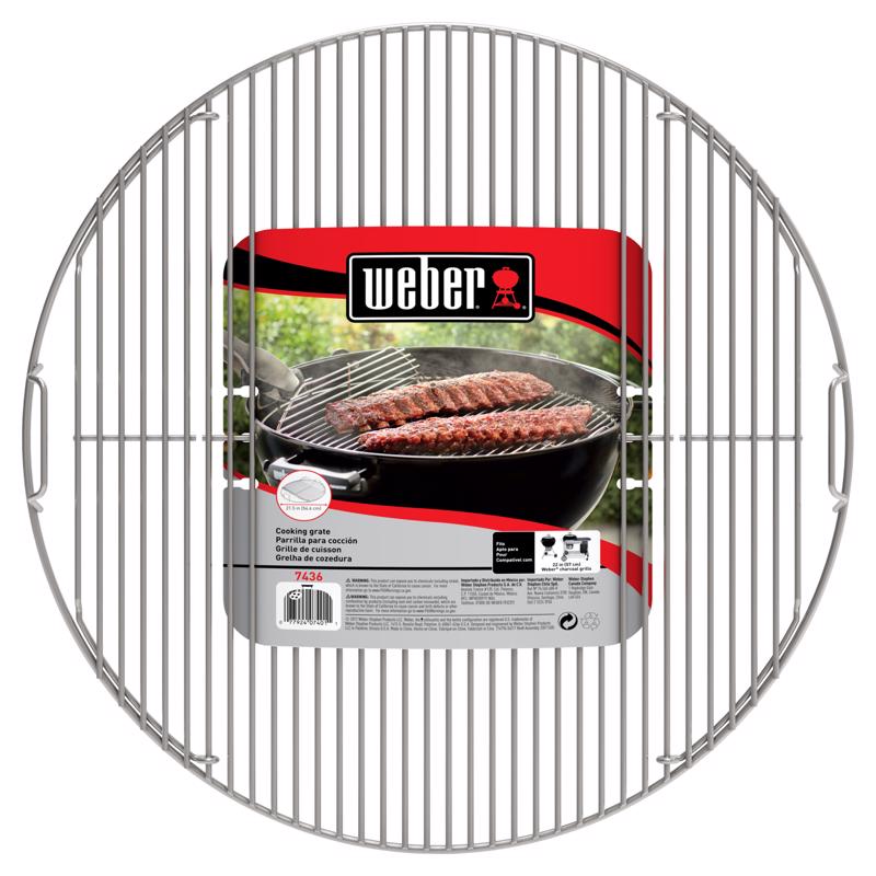 Weber Replacement 22" Charcoal Hinged Grill Grate 22 in. 21.5 in. L X 21.5 in. W