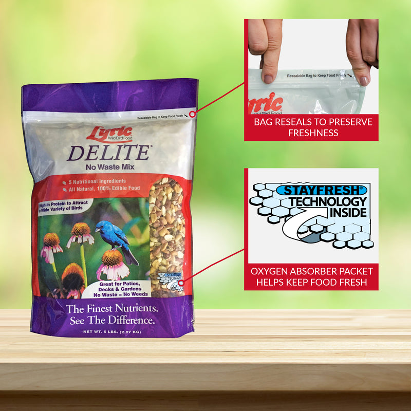 Lyric Delite Chickadee Peanut Pieces Wild Bird Food 5 lb
