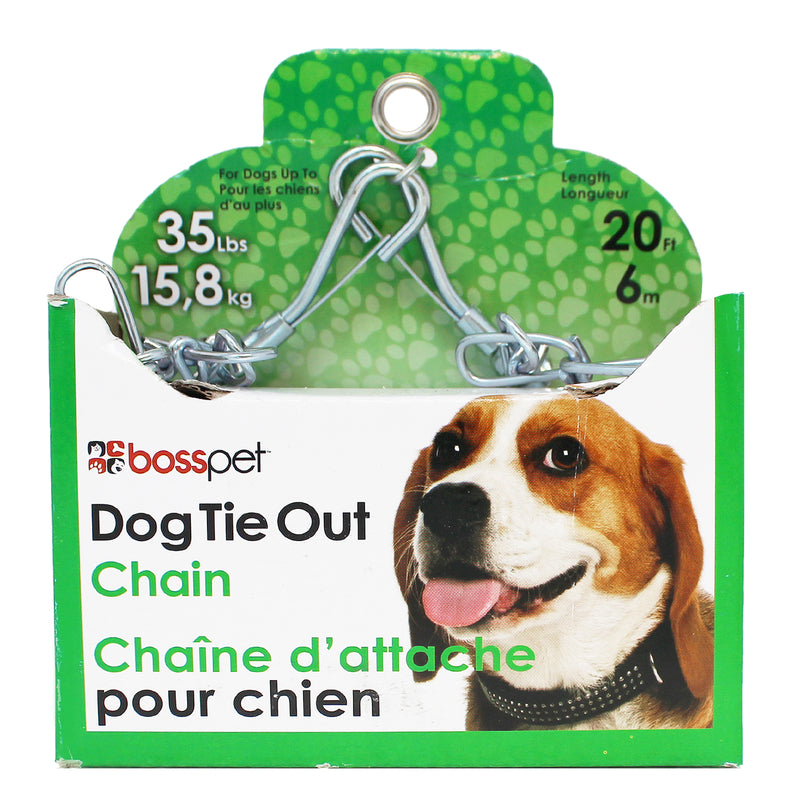 PDQ Silver Swivel Steel Dog Tie Out Chain Small/Medium