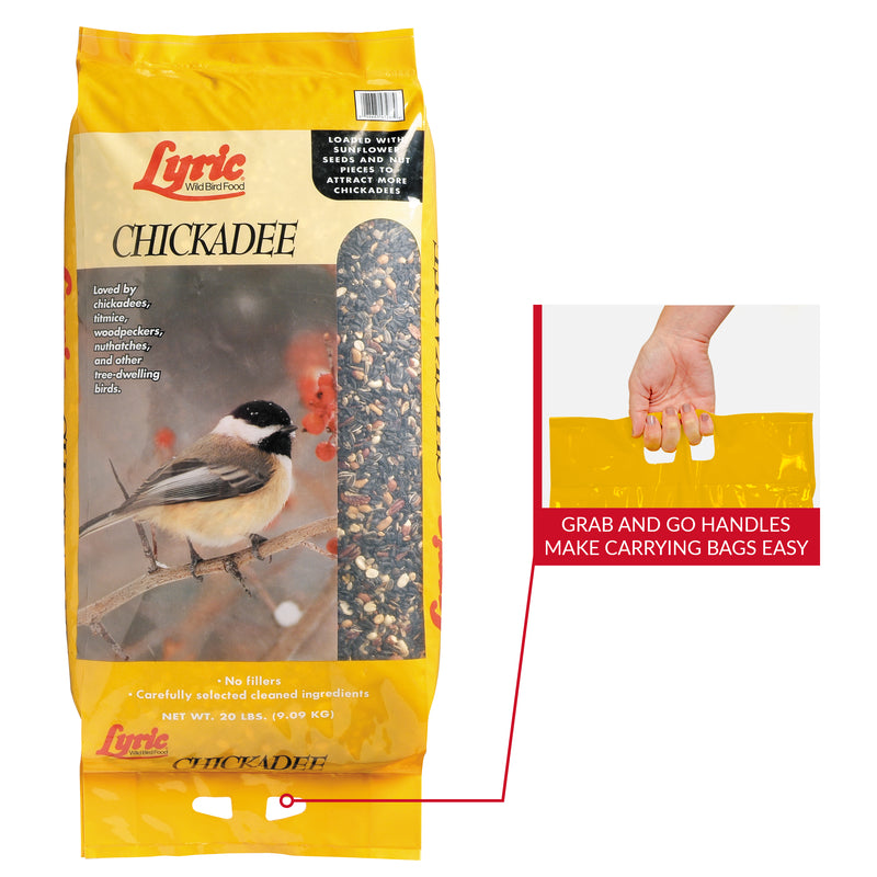 Lyric Chickadee and Nuthatch Sunflower Seeds and Peanuts Wild Bird Food 20 lb