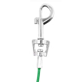 PDQ Green / Silver Vinyl Coated Cable Dog Tie Out Small