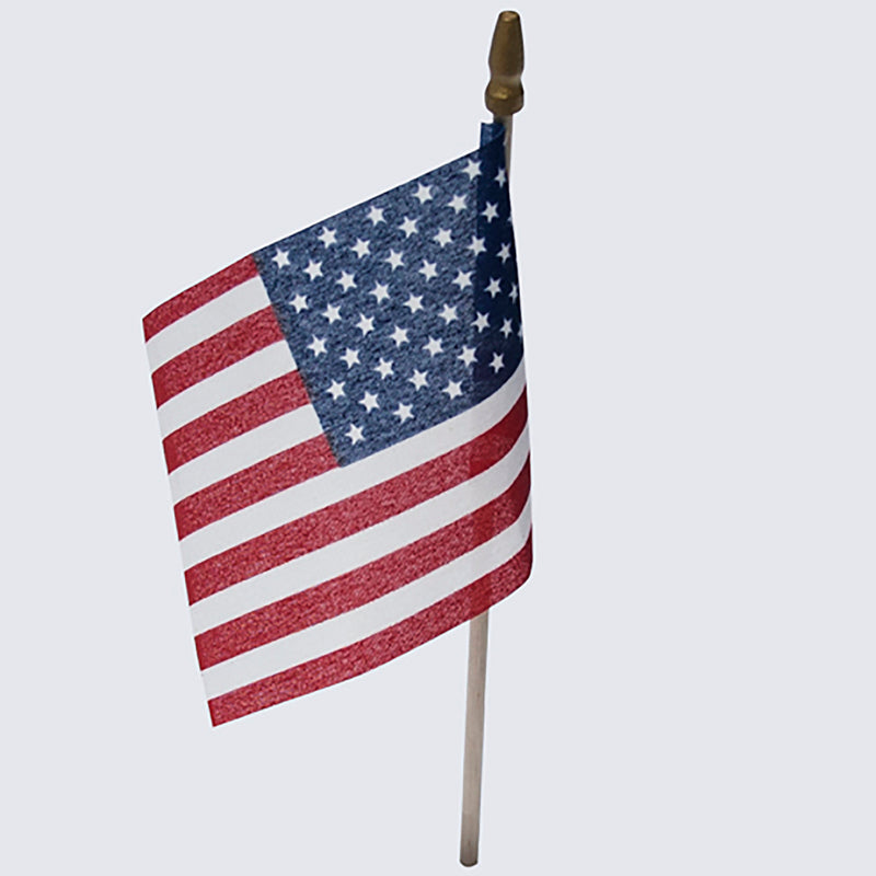 Valley Forge USA Stick Flag 4 in. H X 6 in. W